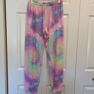 VS Pink Tie Dye Sweatpants